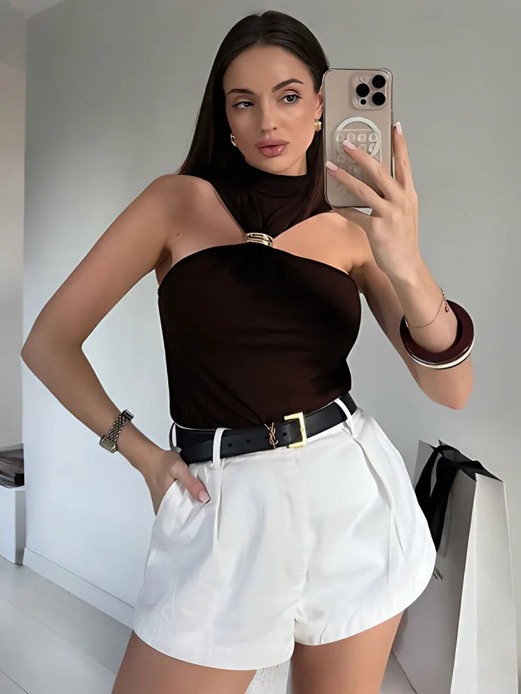 Classy Vest Crop Top