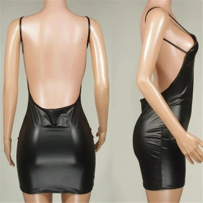 Leather Dress Wet Look